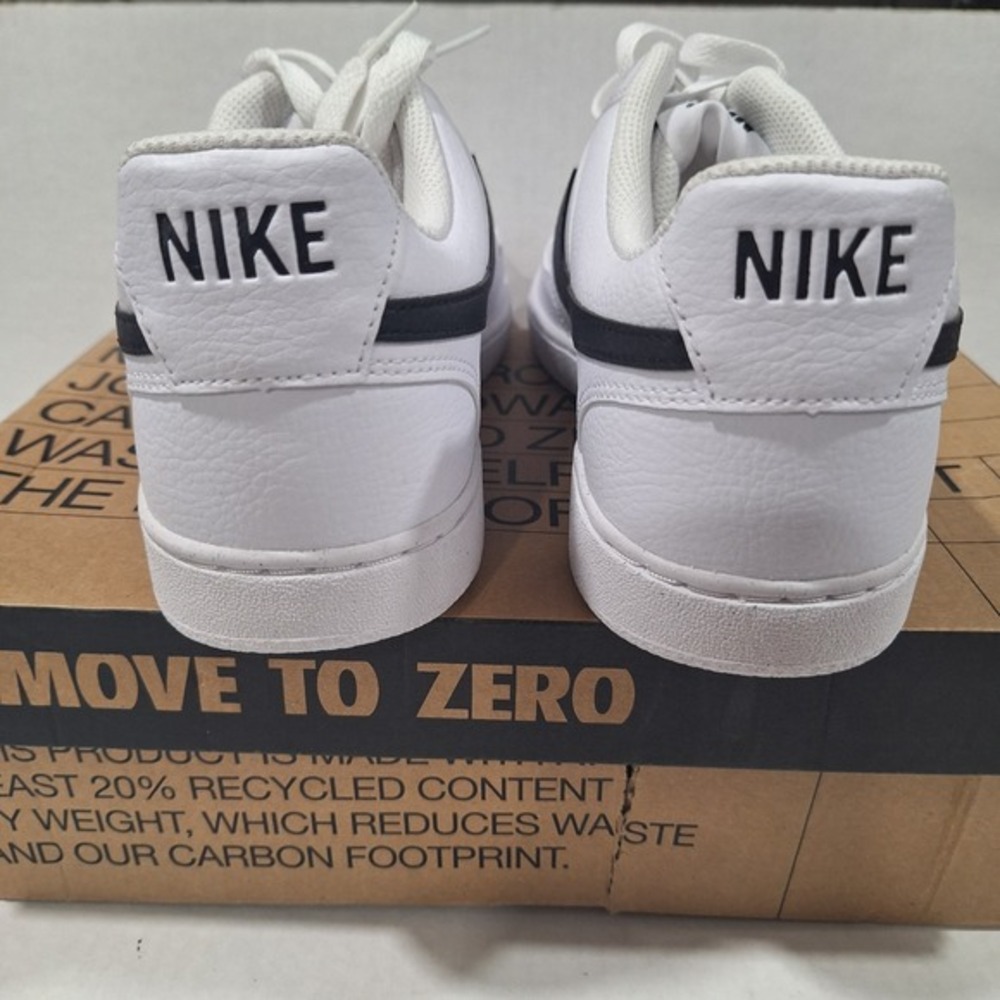 Nike Men's Court Vision Low Next Nature Sneakers, White/Black, Size‎ 12 New - Picture 4 of 15